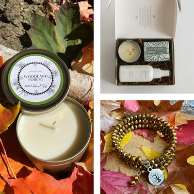 Harvest Box with Lofttan, Lodge Soy Candles, and MEE