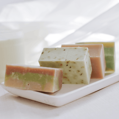 Set of 4 handmade soaps made with traditional indigenous plants.